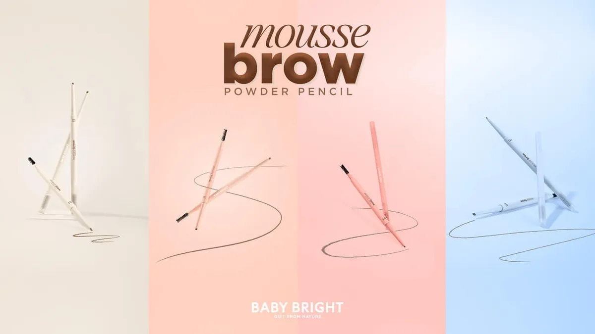 BabyBright ムースブロウパウダーペンシル全4色のラインナップ