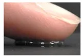 オイルが肌の上でクッションのように反発する様子
