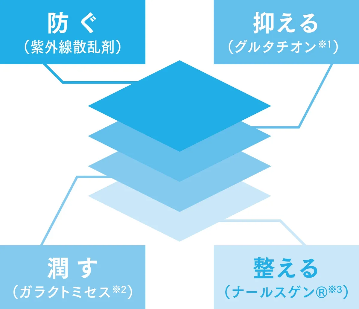 4つの要素を表現したフォースバリア処方のイメージ図