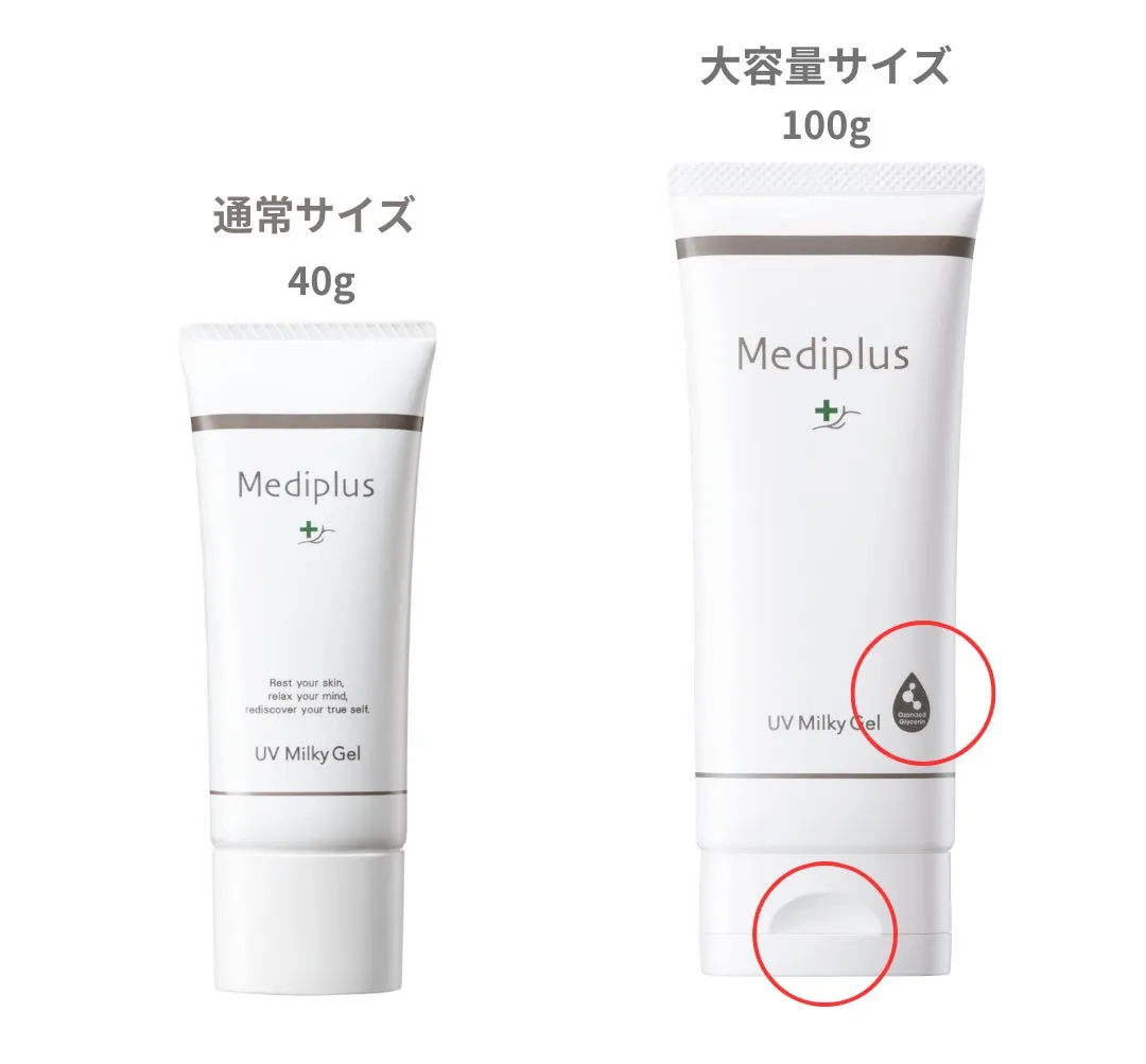 大容量サイズと通常サイズの比較