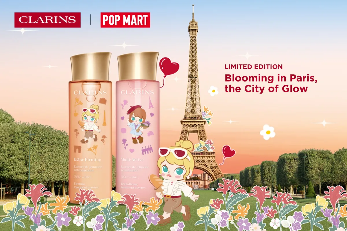 クラランスとPOP MARTのコラボレーションキービジュアル