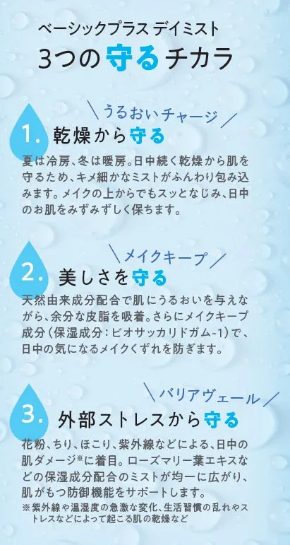 乾燥・美しさ・外部ストレスの3つの守るチカラについて解説したインフォグラフィック。