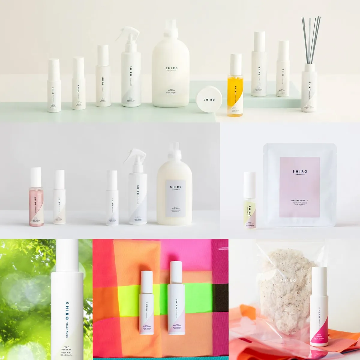 SHIRO ZERO COLLECTIONの製品ラインナップ