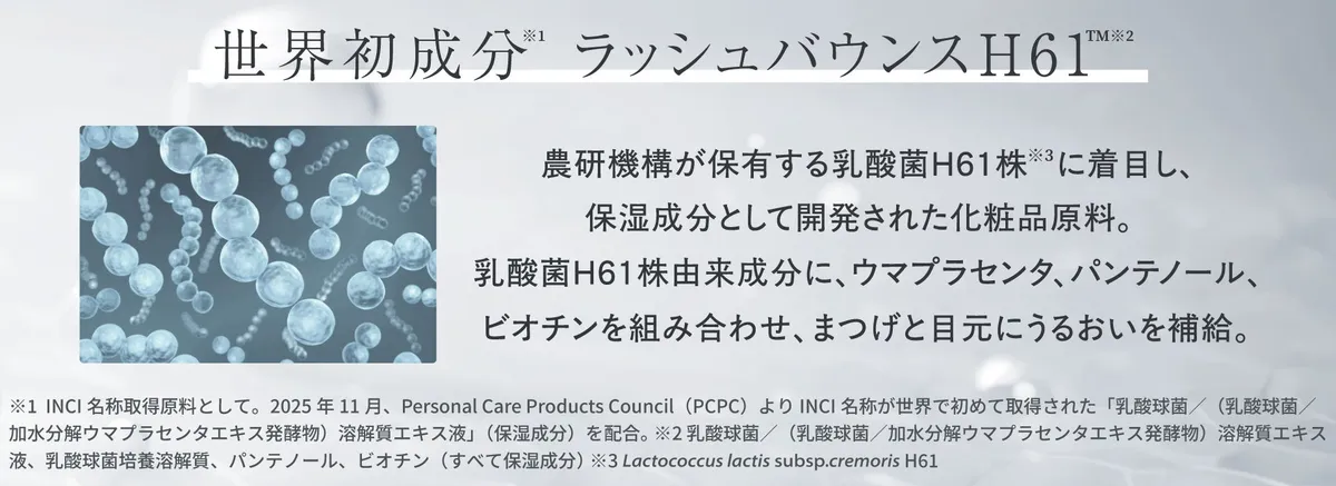 独自成分ラッシュバウンスH61の解説図