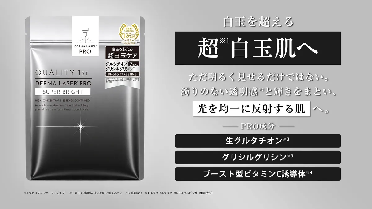 ダーマレーザーPRO SUPER BRIGHTのパッケージ