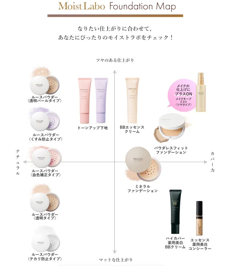 モイストラボのファンデーションマップ