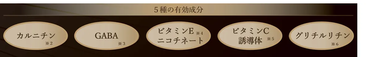 5種の有効成分を示した図解